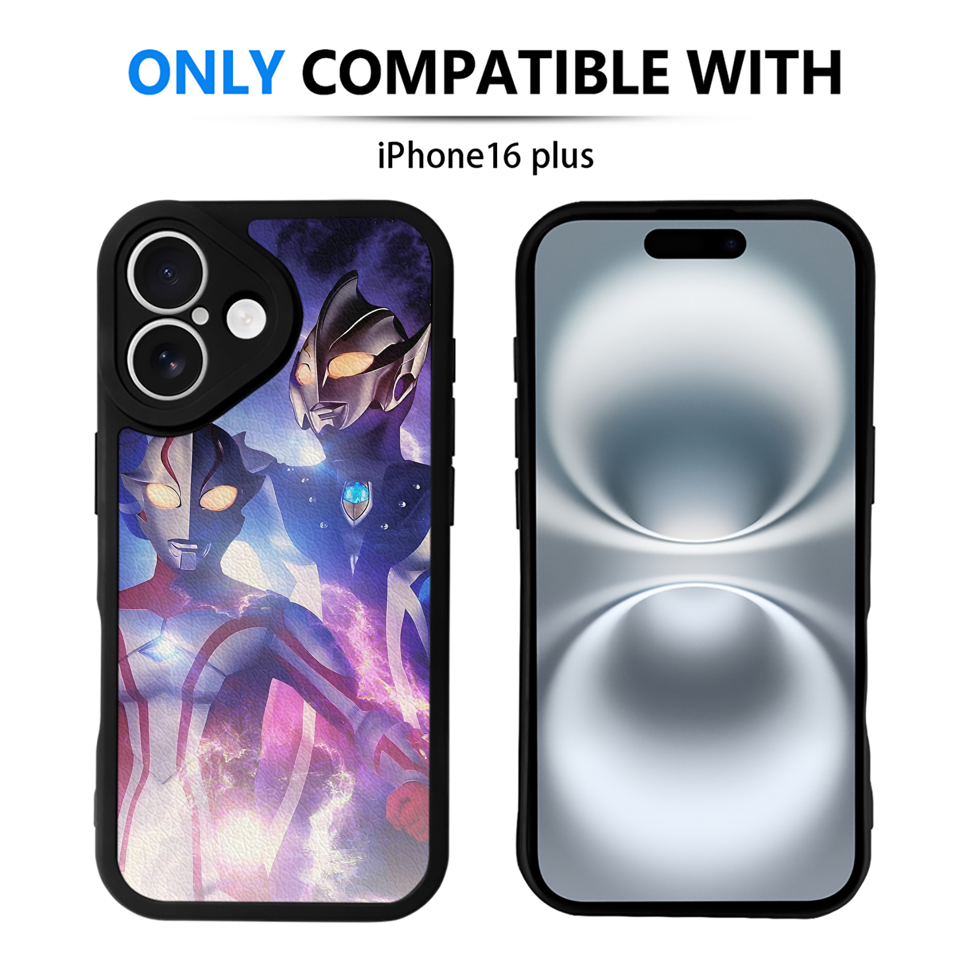 （画像用） ウルトラマン Ultraman 【iPhone 16シリーズ対応】シリコンスマホケース（レザー調） 材質：シリコン